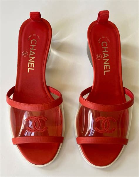 chanel slides red|chanel slides for sale.